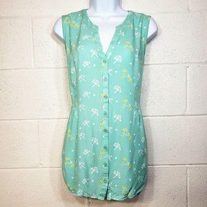 Modcloth Steadfast Sojourn Sleeveless Top Mint